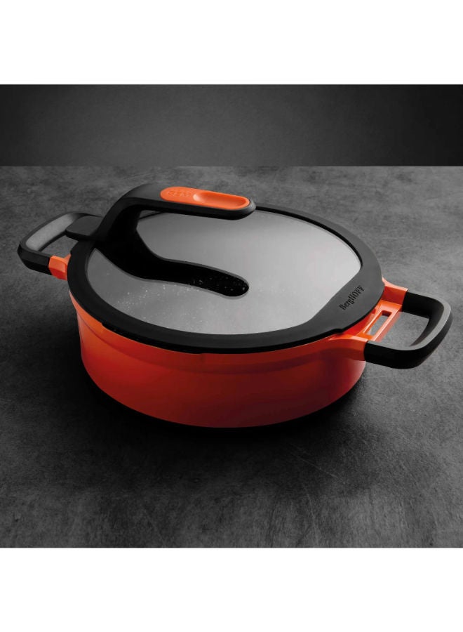 بيرجوف مقلاة سوتيه مغطاة ومبردة بمقبضين-البرتقالي - Image 3